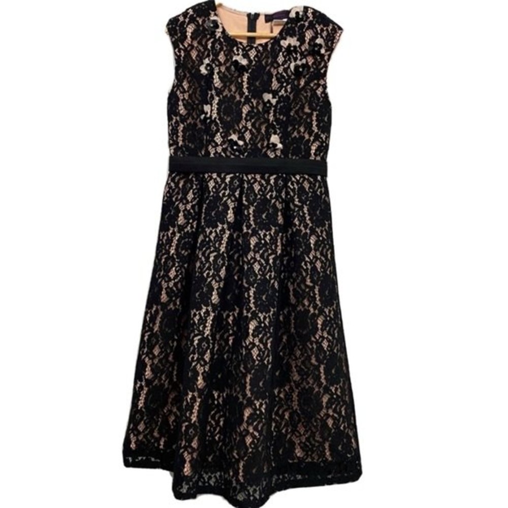 NWT Melrose Paris Black Lace Dress Embellished Size Large Party Wedding